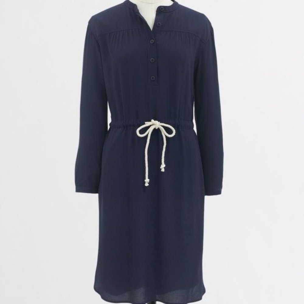 J. Crew Navy Blue XS Tshirt dress nautical NWT